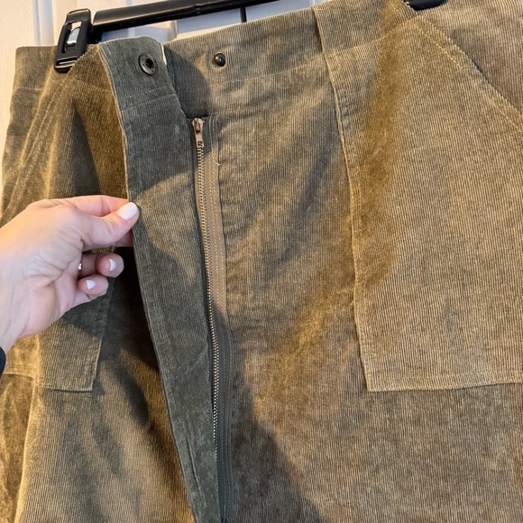 addie Corduroy Mini Skirt- Army Green- Large - Picture 7 of 11
